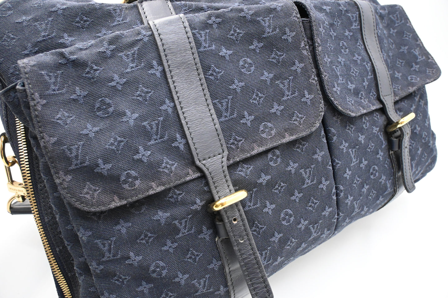 Louis Vuitton Claudine in Dark Blue Minilin Canvas