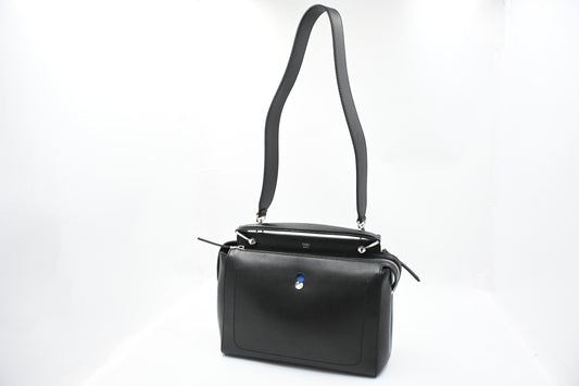 Fendi Dotcom 2way Bag in Black Leather