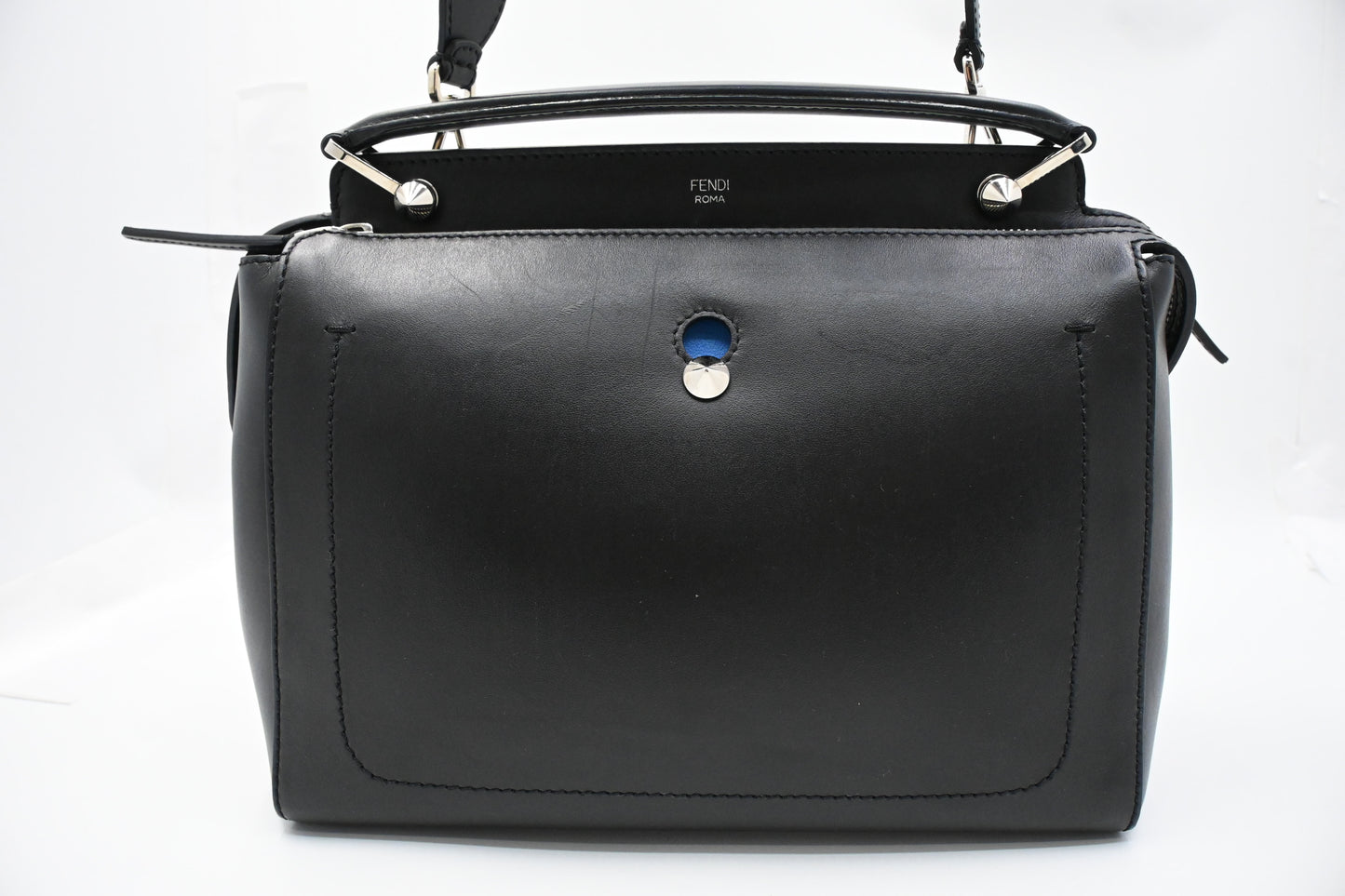 Fendi Dotcom 2way Bag in Black Leather