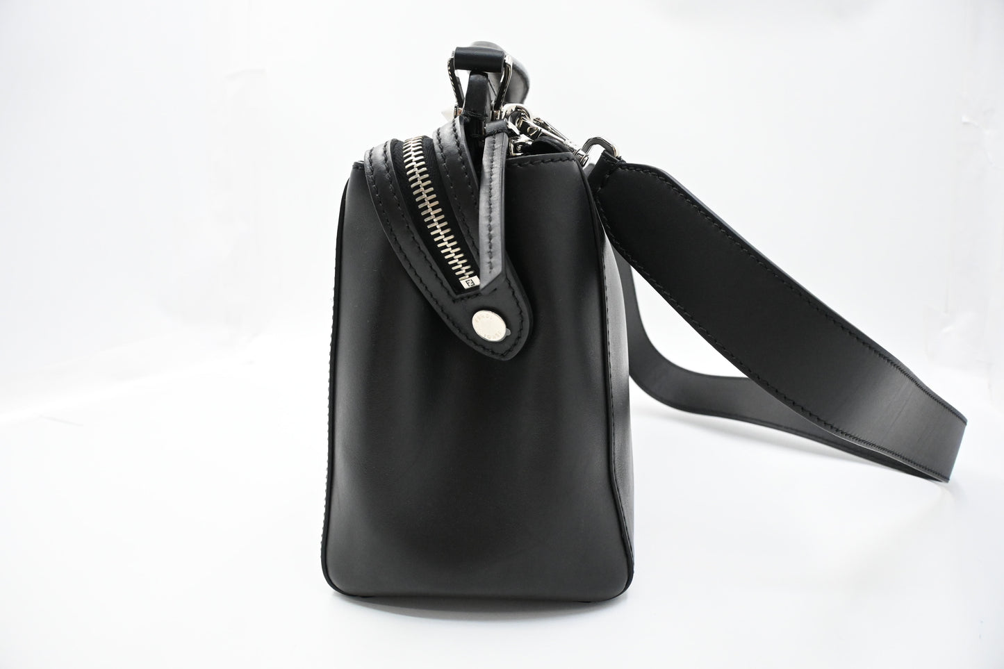 Fendi Dotcom 2way Bag in Black Leather