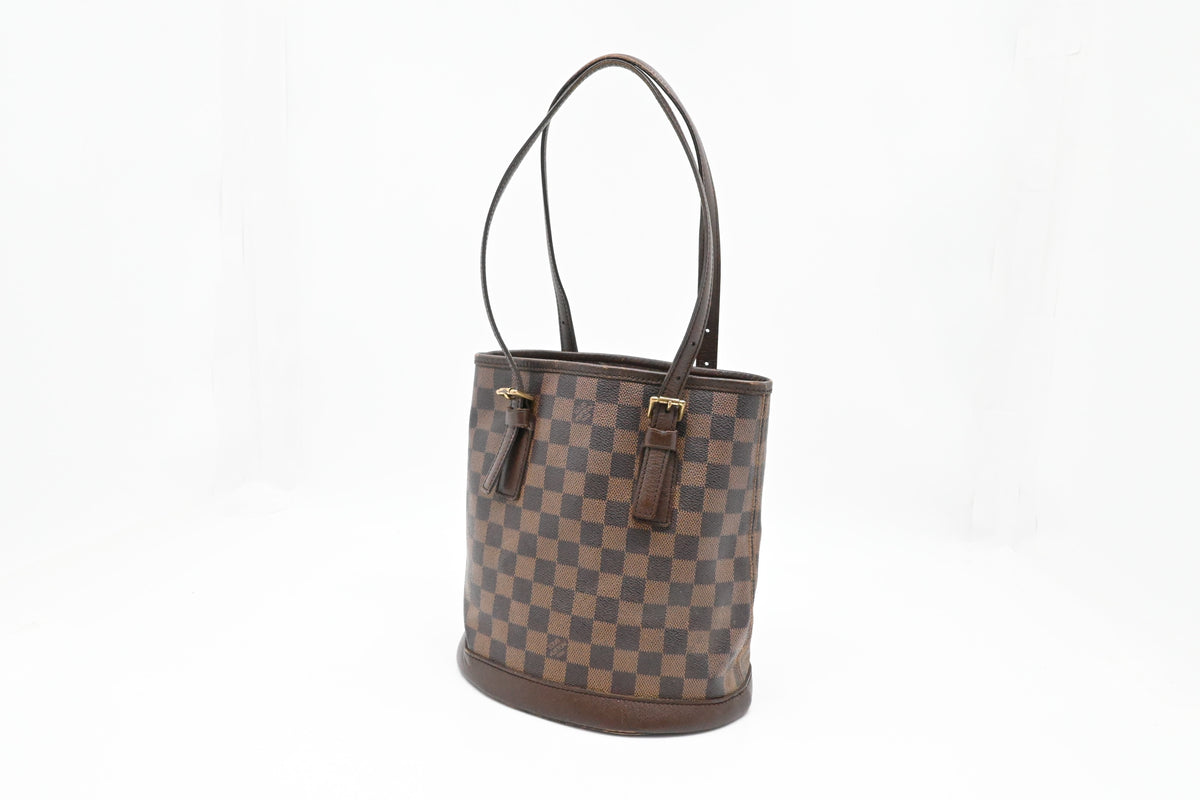 Louis Vuitton Marais Bucket in Damier Ebene Canvas