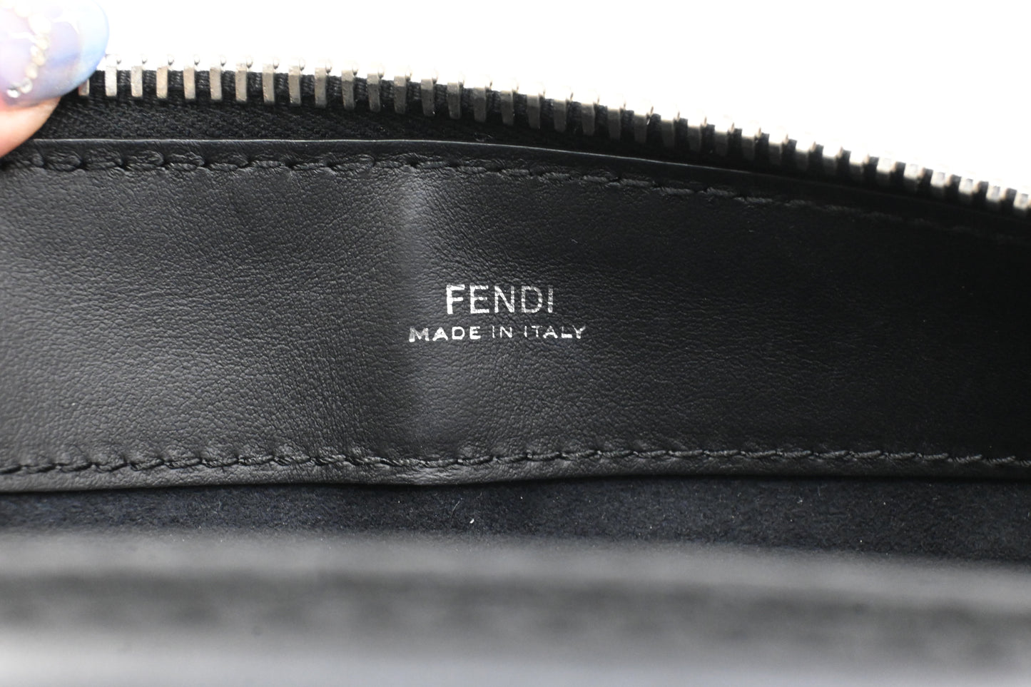 Fendi Dotcom 2way Bag in Black Leather