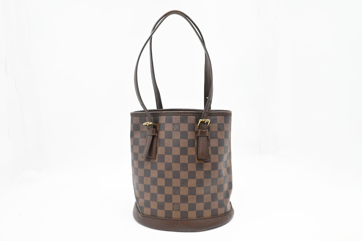 Louis Vuitton Marais Bucket in Damier Ebene Canvas