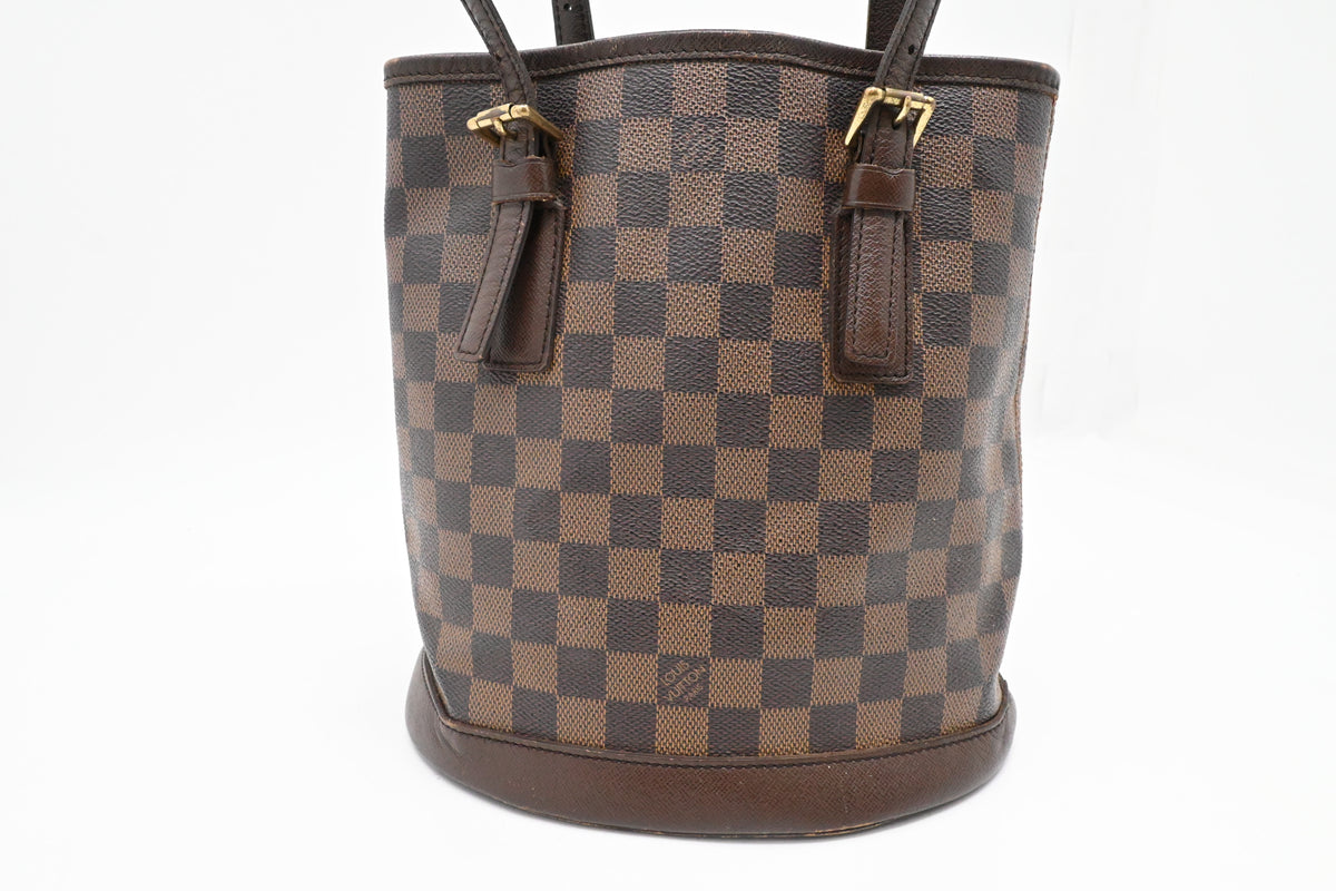 Louis Vuitton Marais Bucket in Damier Ebene Canvas