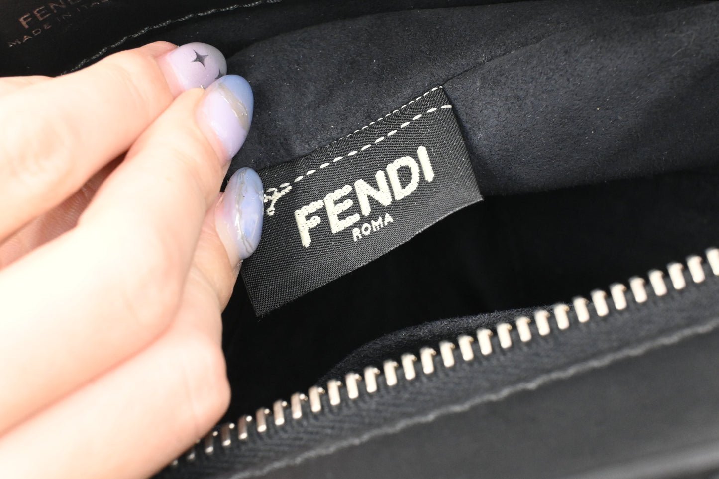 Fendi Dotcom 2way Bag in Black Leather