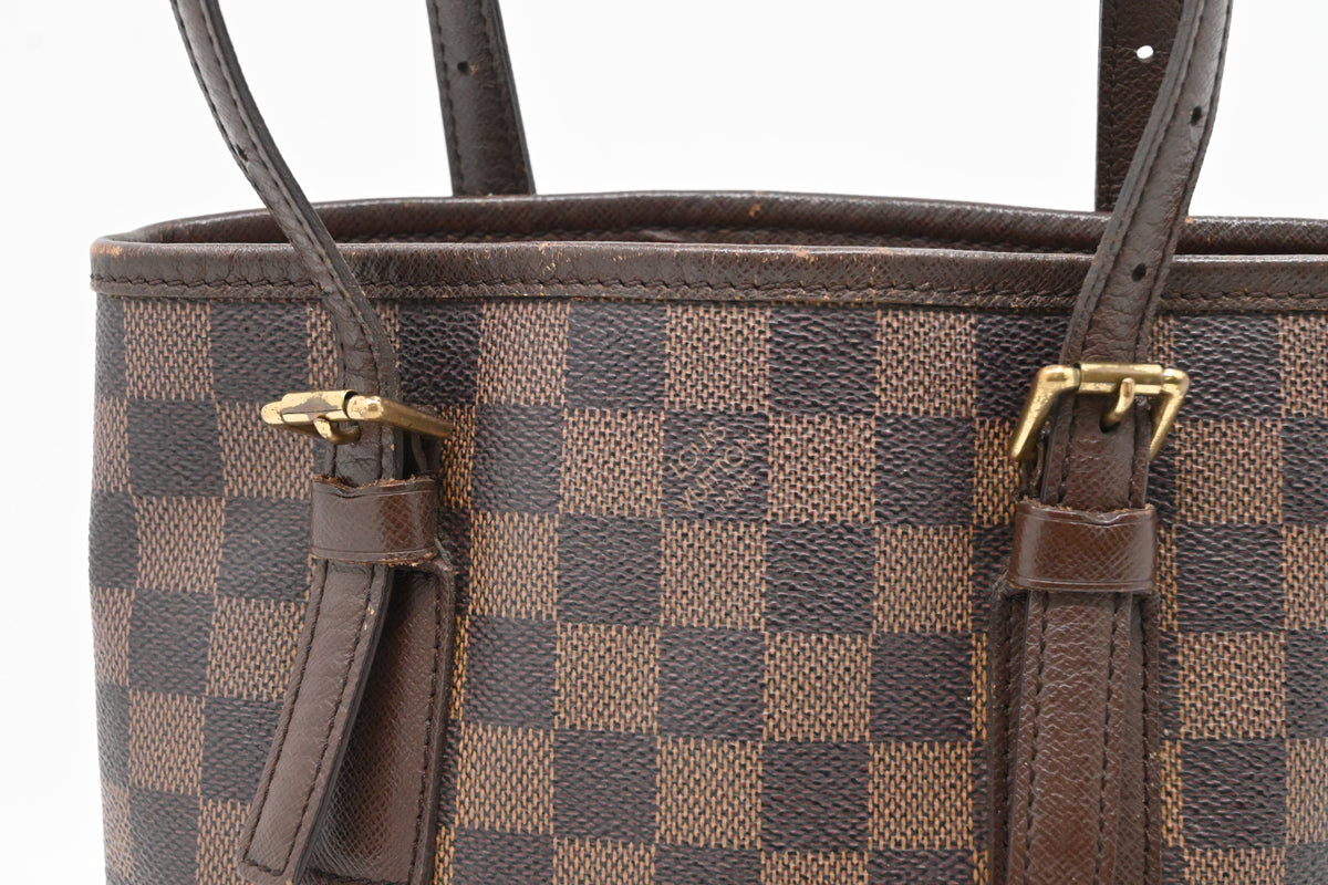 Louis Vuitton Marais Bucket in Damier Ebene Canvas