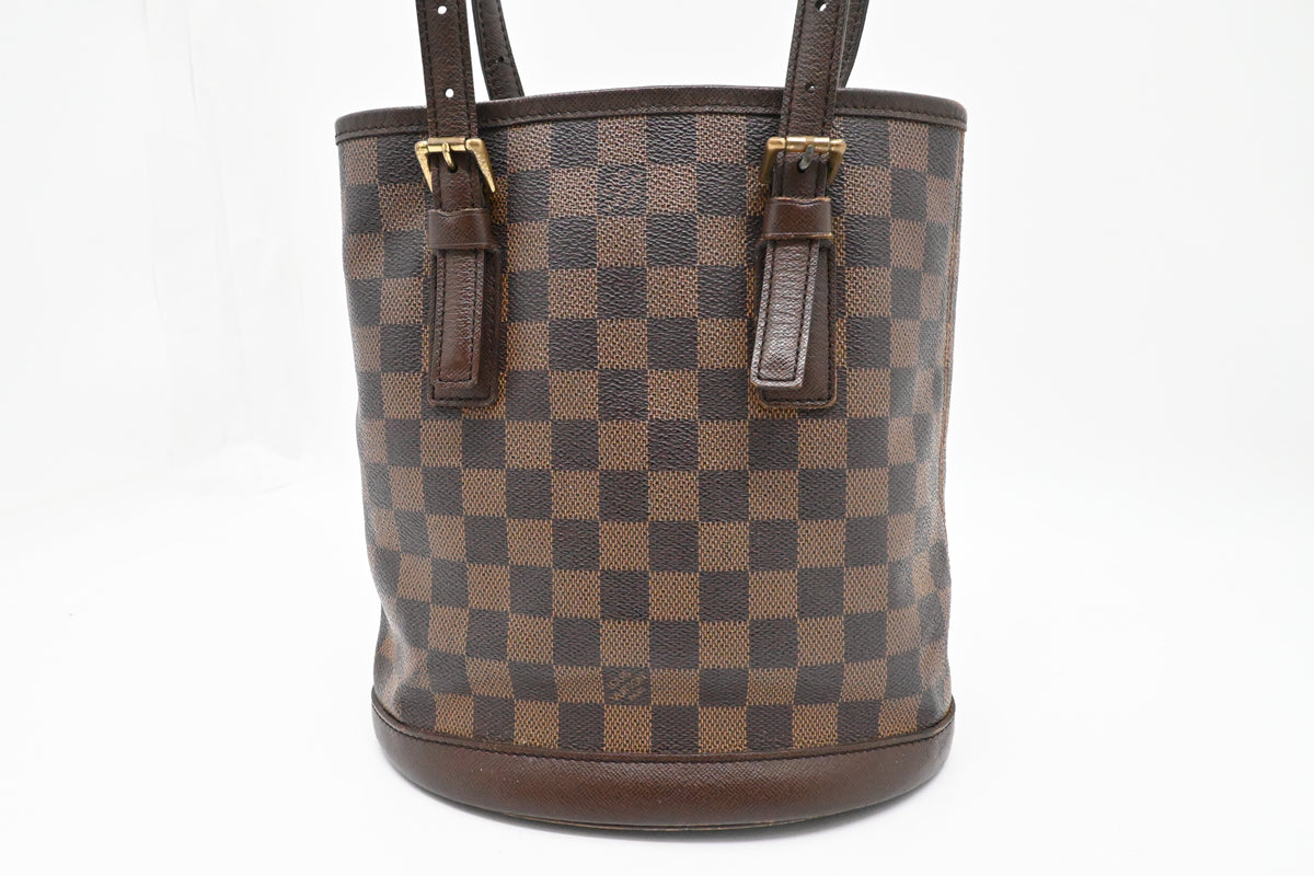 Louis Vuitton Marais Bucket in Damier Ebene Canvas