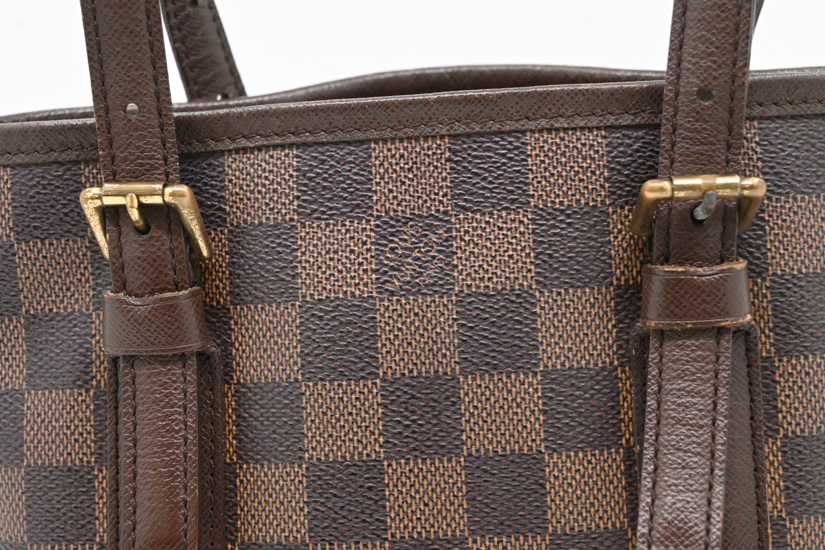 Louis Vuitton Marais Bucket in Damier Ebene Canvas