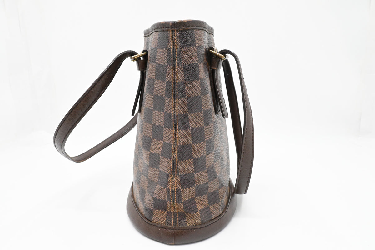 Louis Vuitton Marais Bucket in Damier Ebene Canvas