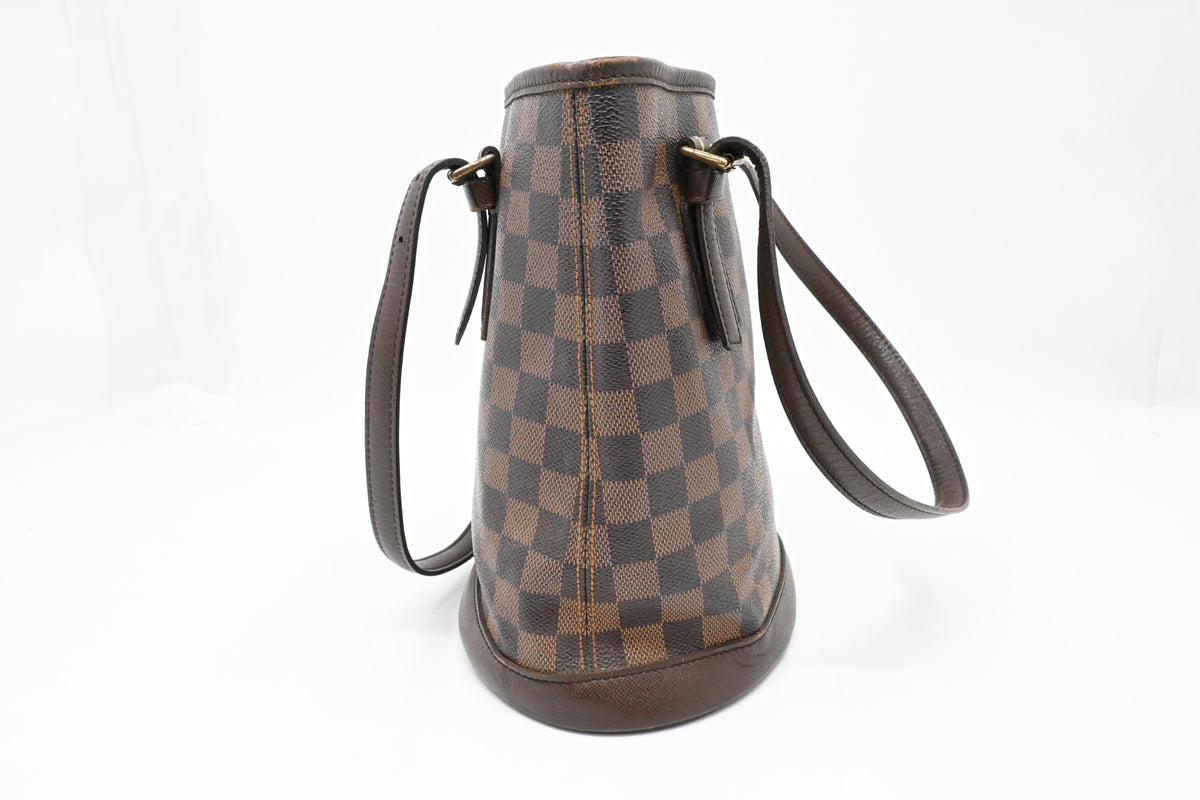 Louis Vuitton Marais Bucket in Damier Ebene Canvas