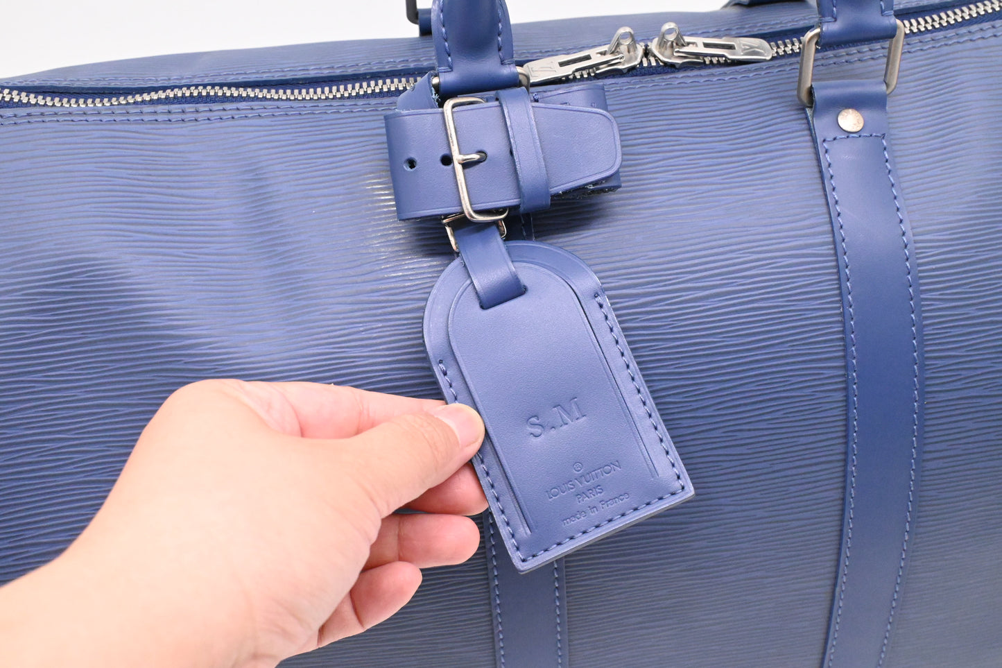 Louis Vuitton Keepall 45 in Dark Blue Epi Leather