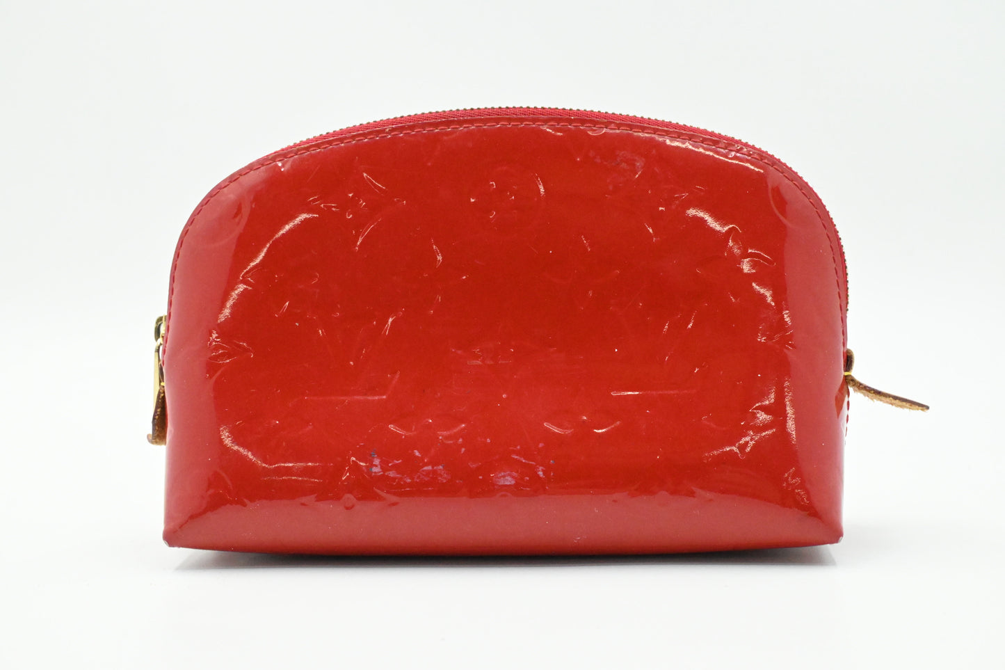 Louis Vuitton Pochette Cosmetique in Red Vernis Leather