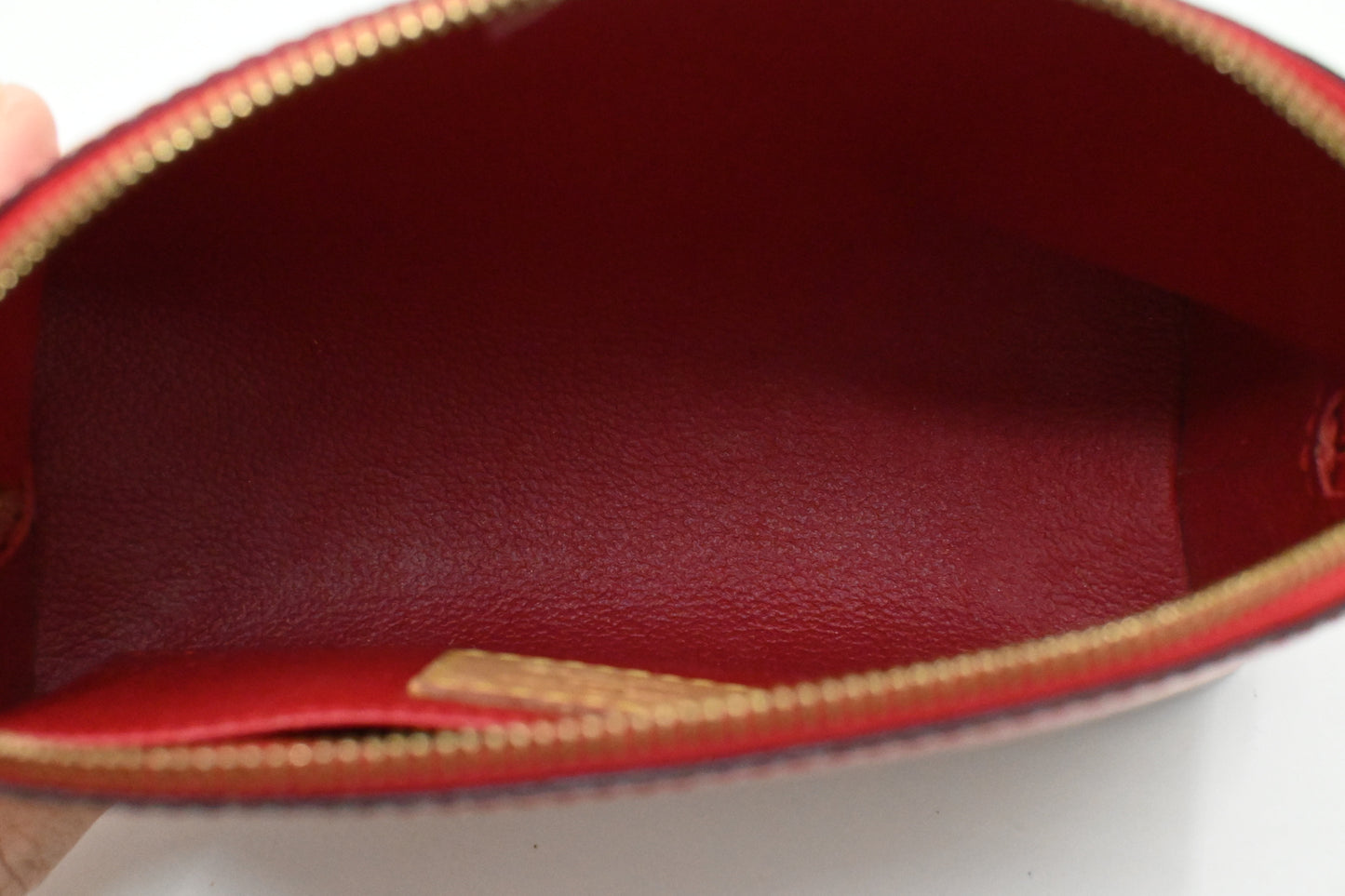 Louis Vuitton Pochette Cosmetique in Red Vernis Leather