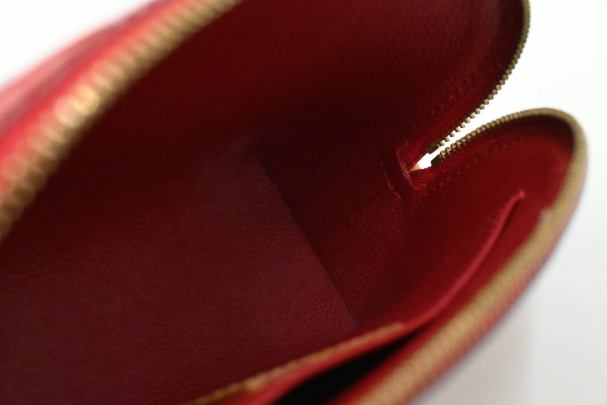 Louis Vuitton Pochette Cosmetique in Red Vernis Leather