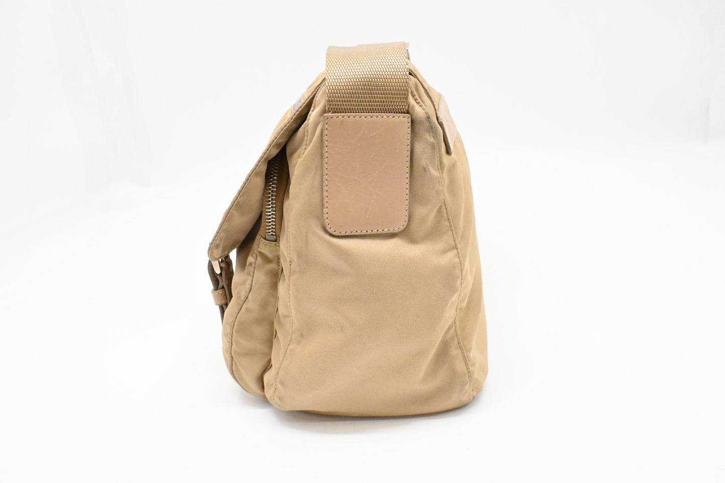Prada Messenger Bag in Beige Nylon