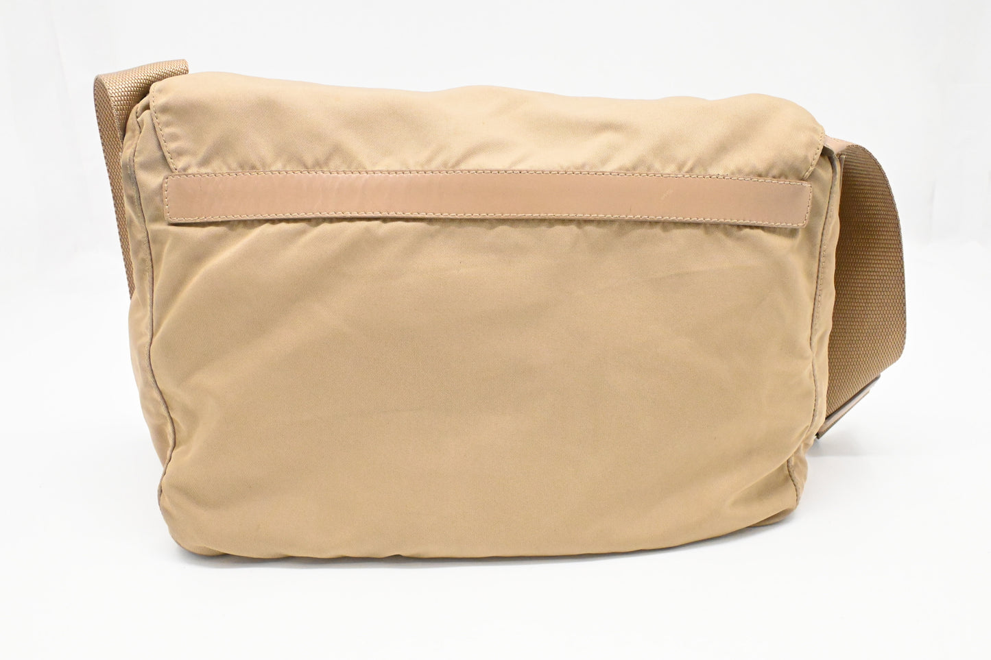 Prada Messenger Bag in Beige Nylon