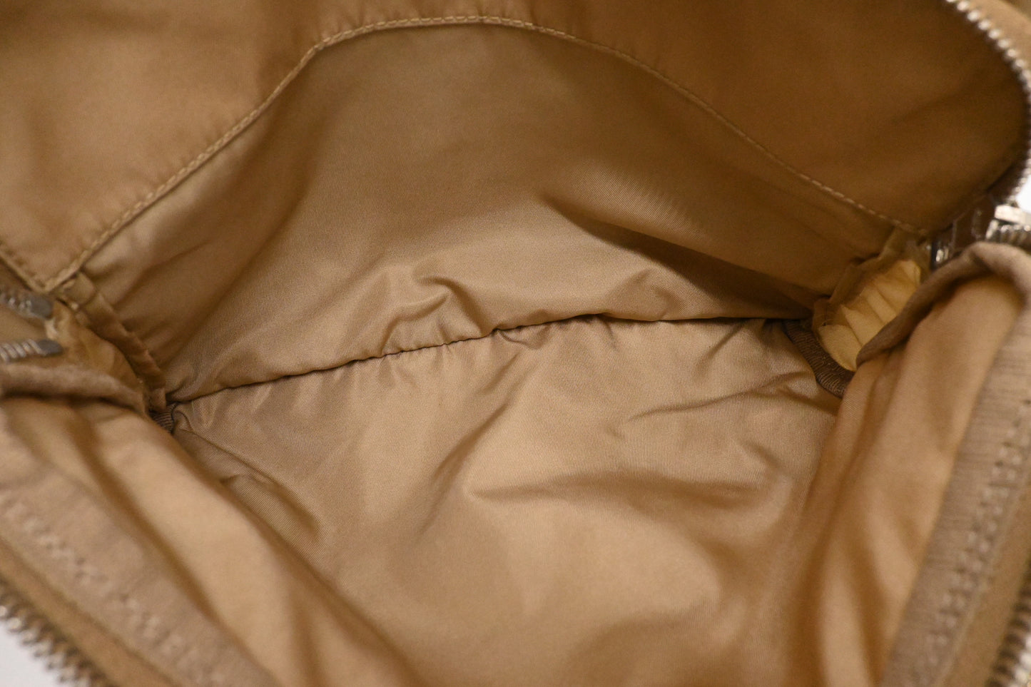 Prada Messenger Bag in Beige Nylon