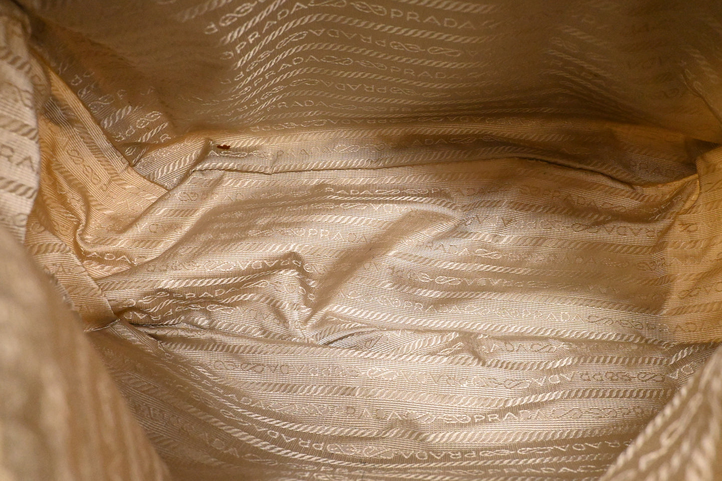 Prada Messenger Bag in Beige Nylon