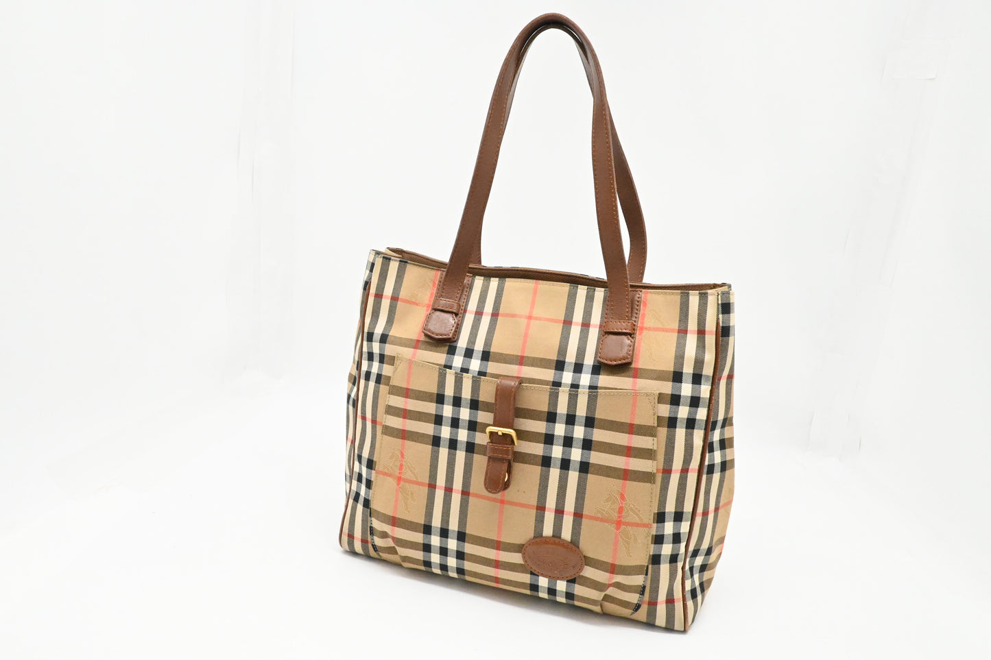 Burberry Tote Bag in Check Canvas