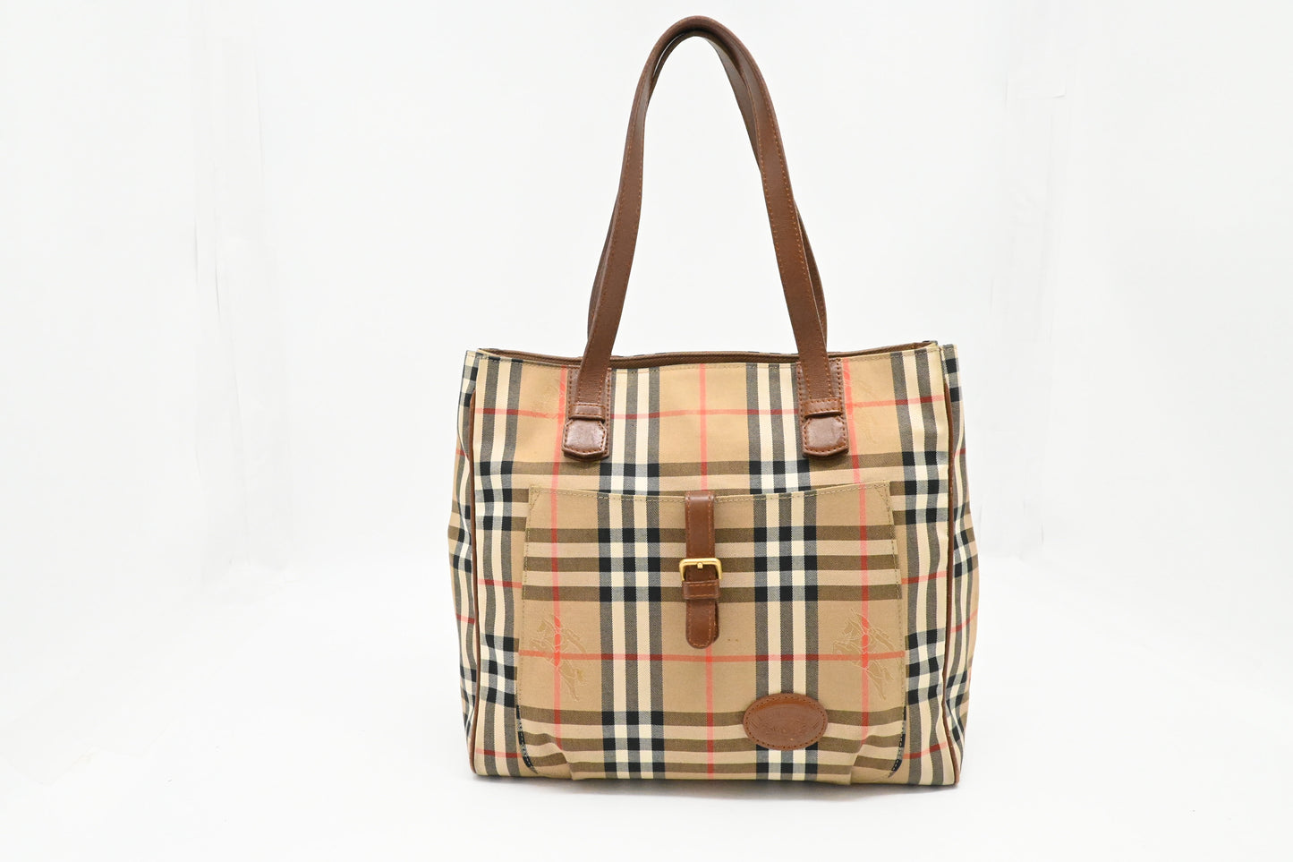 Burberry Tote Bag in Check Canvas