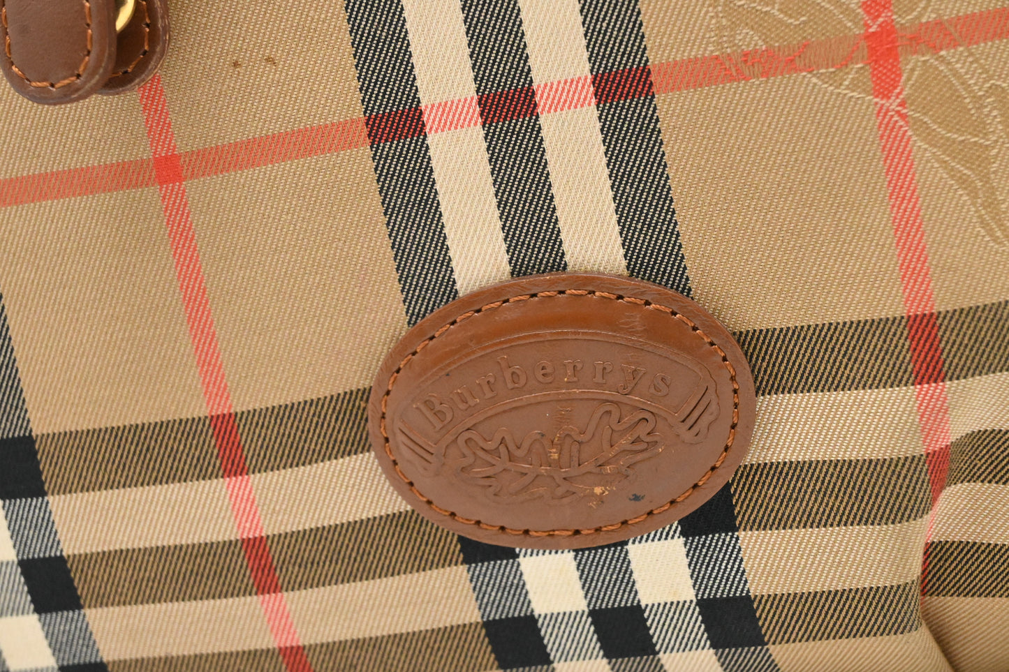 Burberry Tote Bag in Check Canvas
