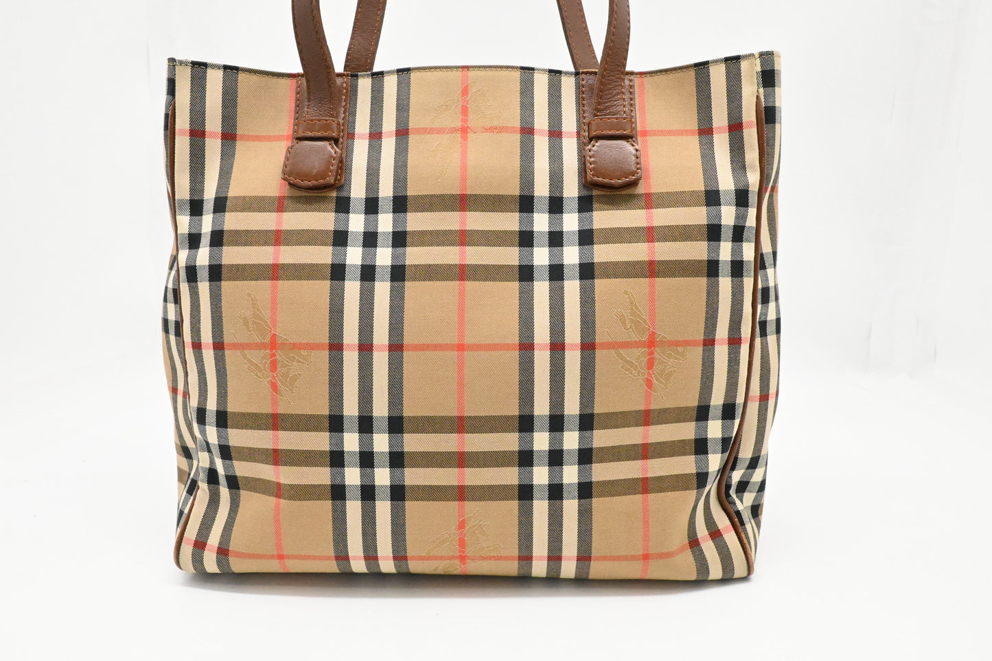 Burberry Tote Bag in Check Canvas