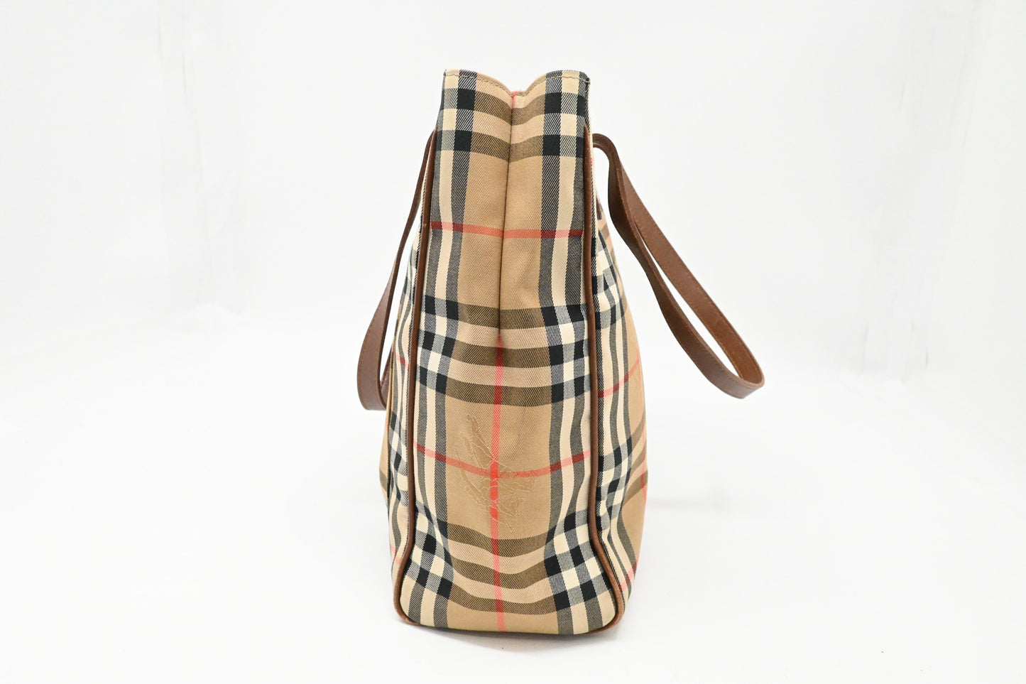 Burberry Tote Bag in Check Canvas