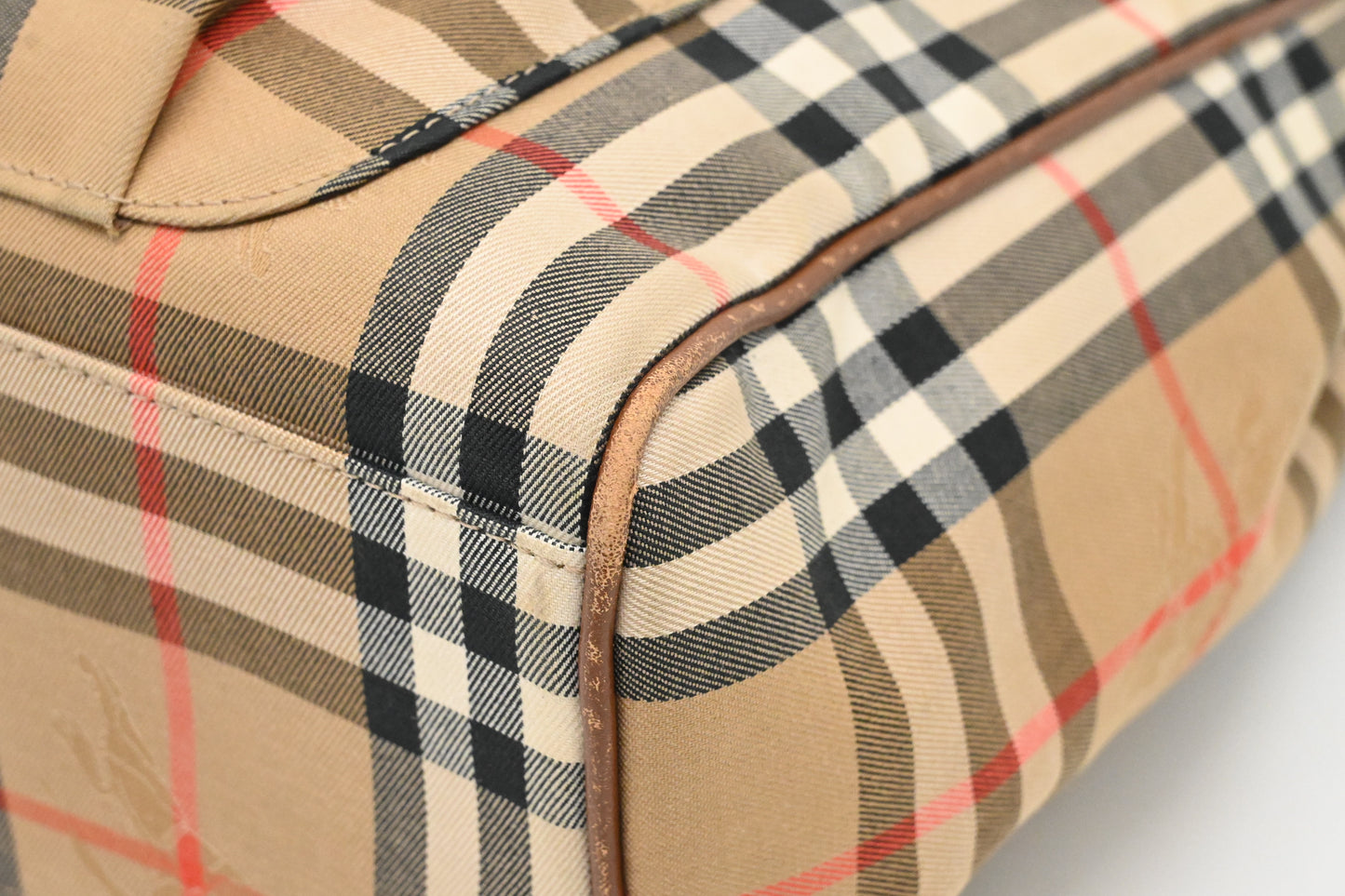 Burberry Tote Bag in Check Canvas