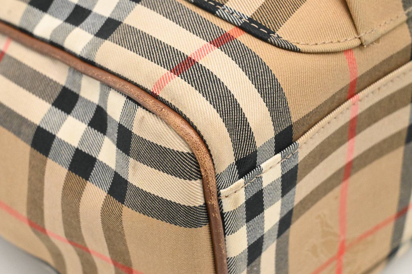 Burberry Tote Bag in Check Canvas