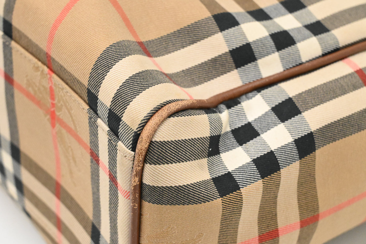 Burberry Tote Bag in Check Canvas
