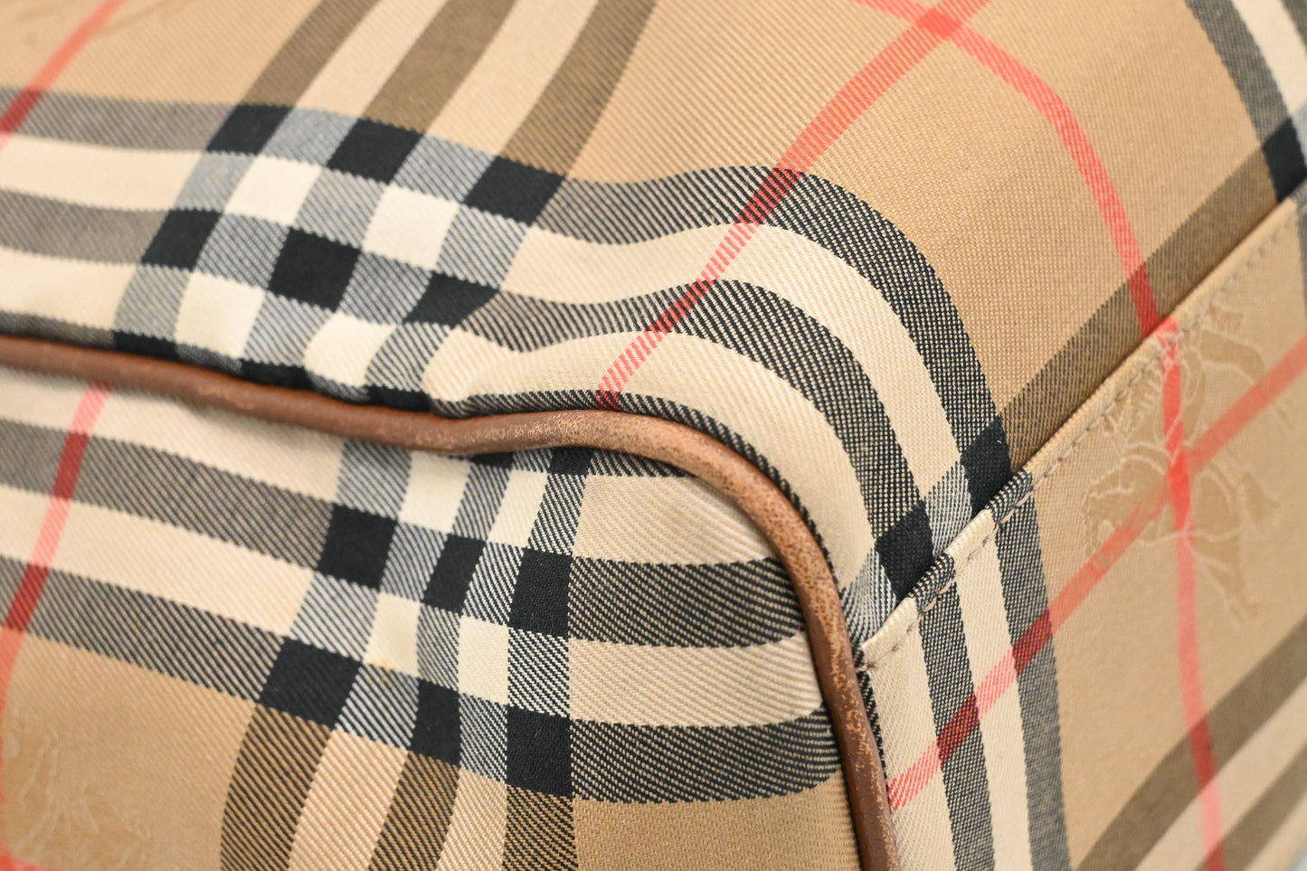 Burberry Tote Bag in Check Canvas