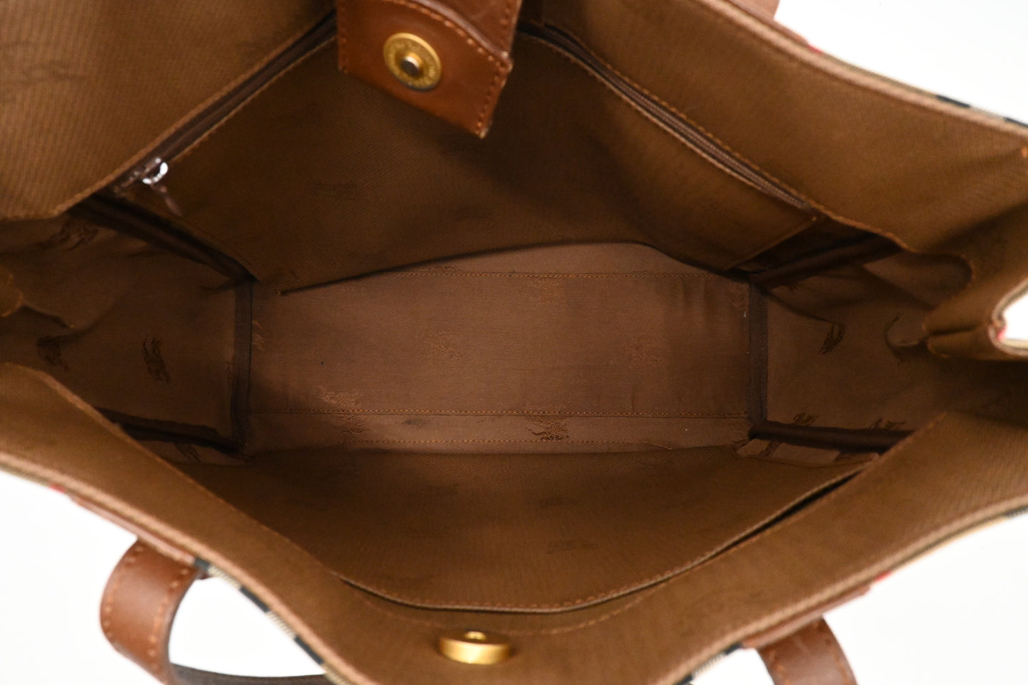 Burberry Tote Bag in Check Canvas