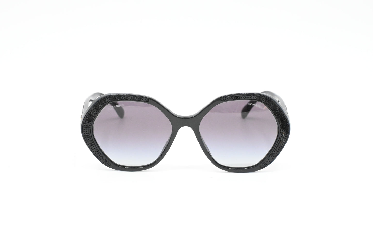 Chanel Black Sequin Sunglasses