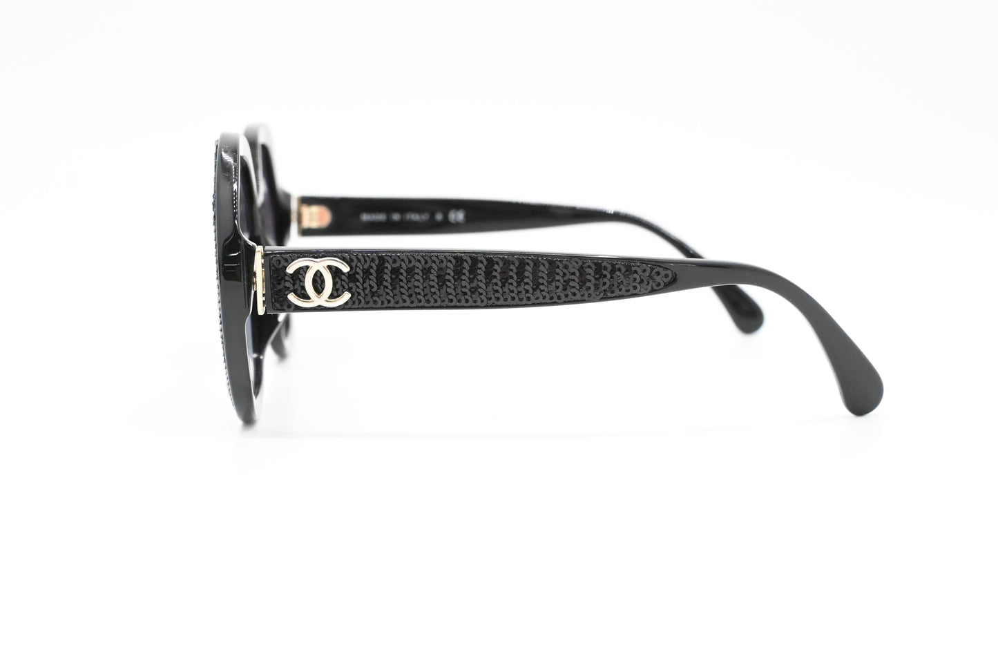 Chanel Black Sequin Sunglasses