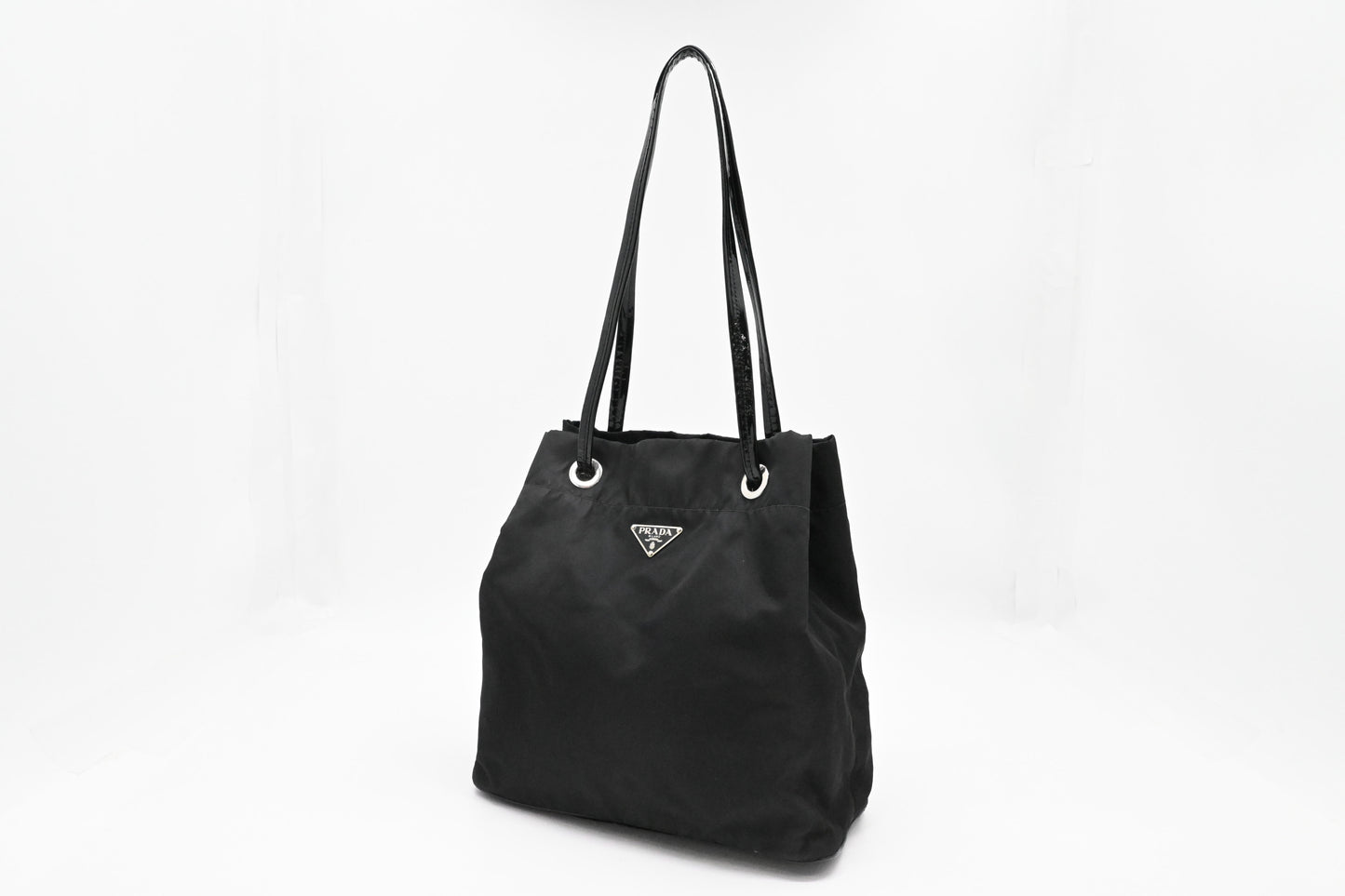 Prada Bucket Shoudler Bag in Black Nylon