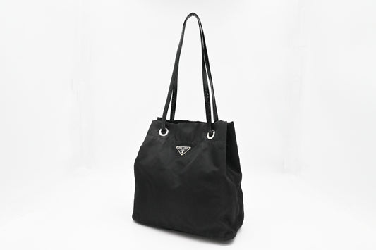 Prada Bucket Shoudler Bag in Black Nylon