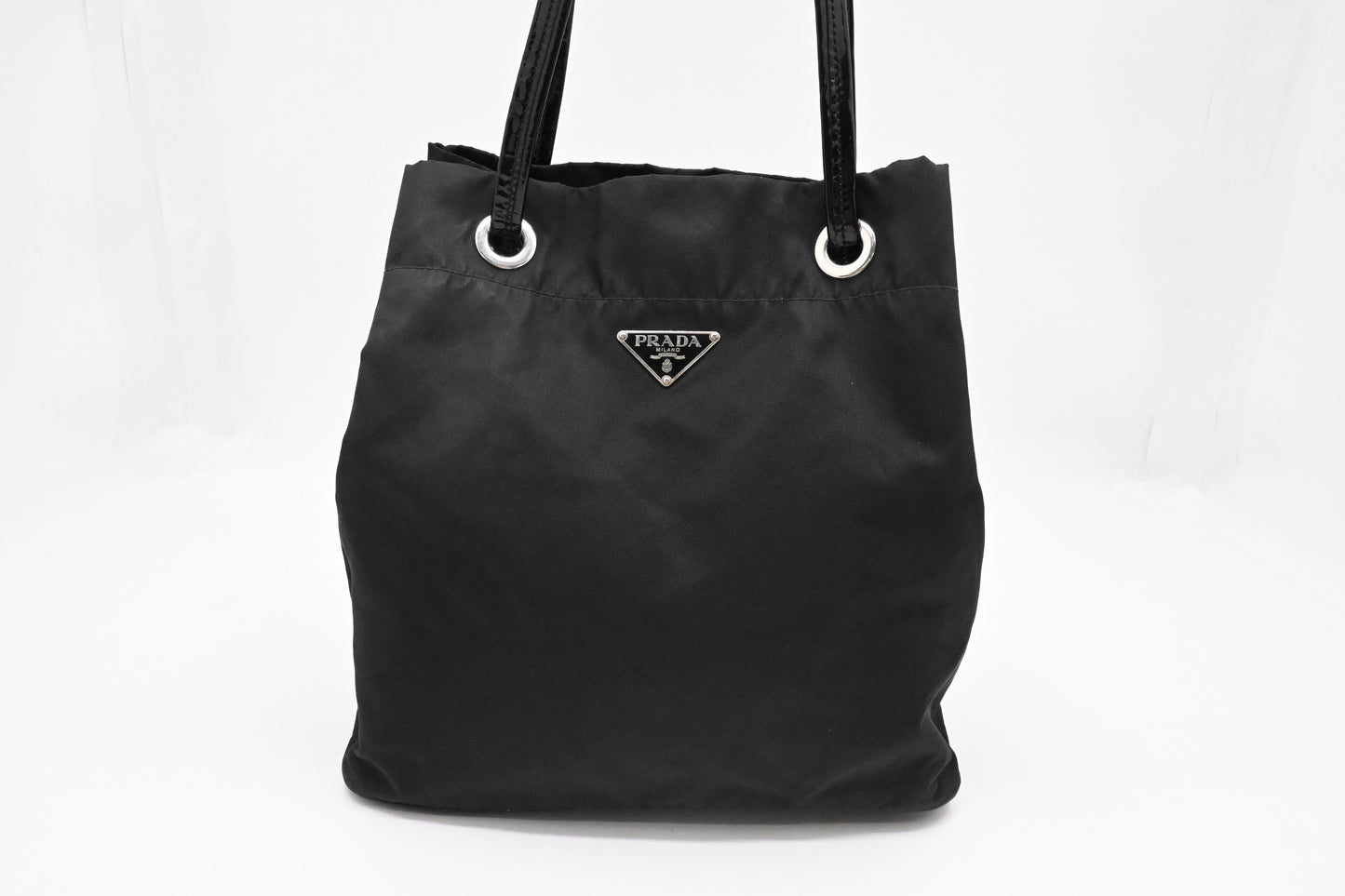 Prada Bucket Shoudler Bag in Black Nylon
