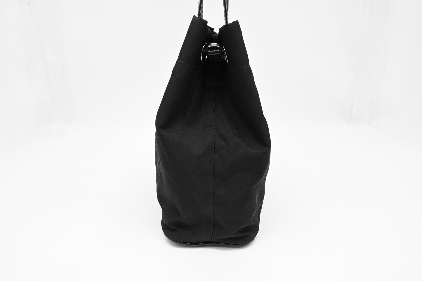 Prada Bucket Shoudler Bag in Black Nylon
