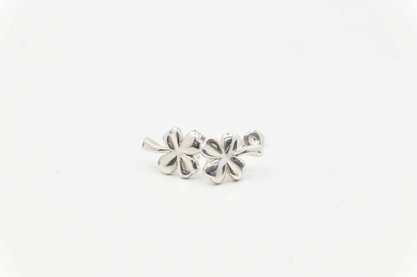 Chanel Clover Earrings in Sterling Silver