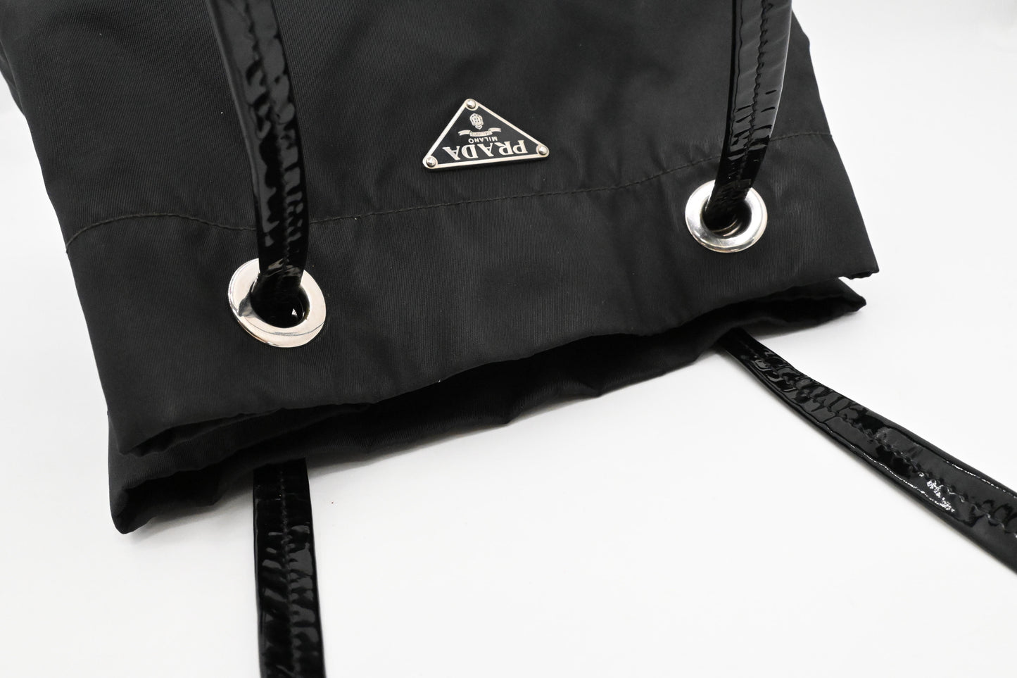 Prada Bucket Shoudler Bag in Black Nylon