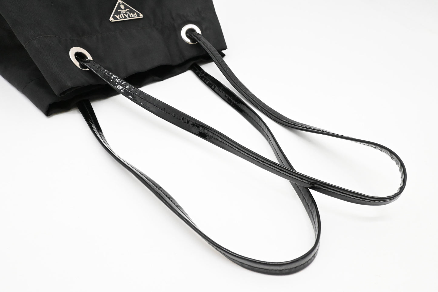 Prada Bucket Shoudler Bag in Black Nylon