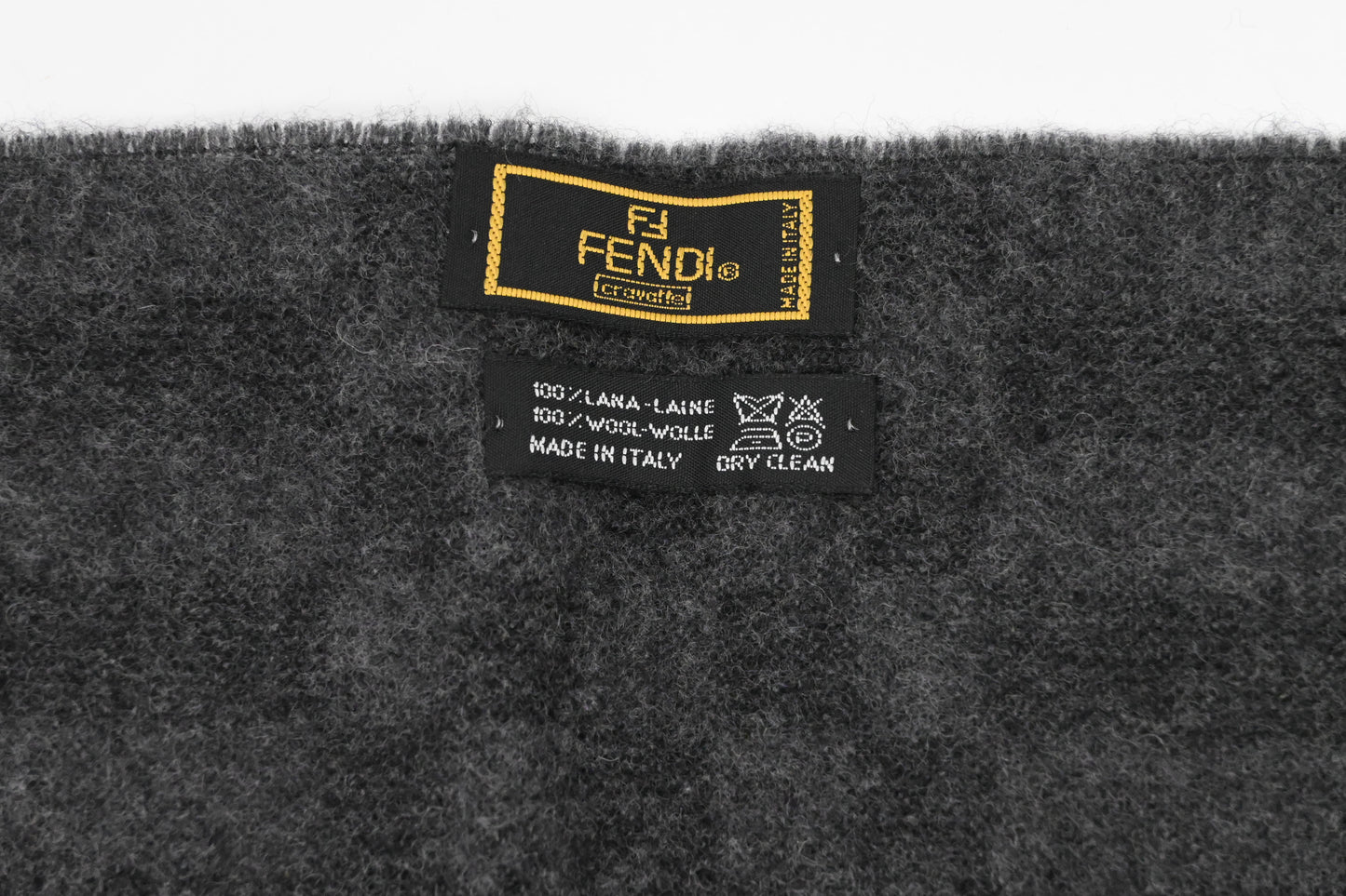 Fendi Scarf in Gray Wool