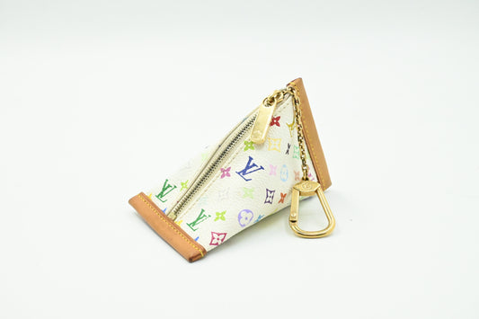 Louis Vuitton Coin Case in White Multicolor Monogram Canvas