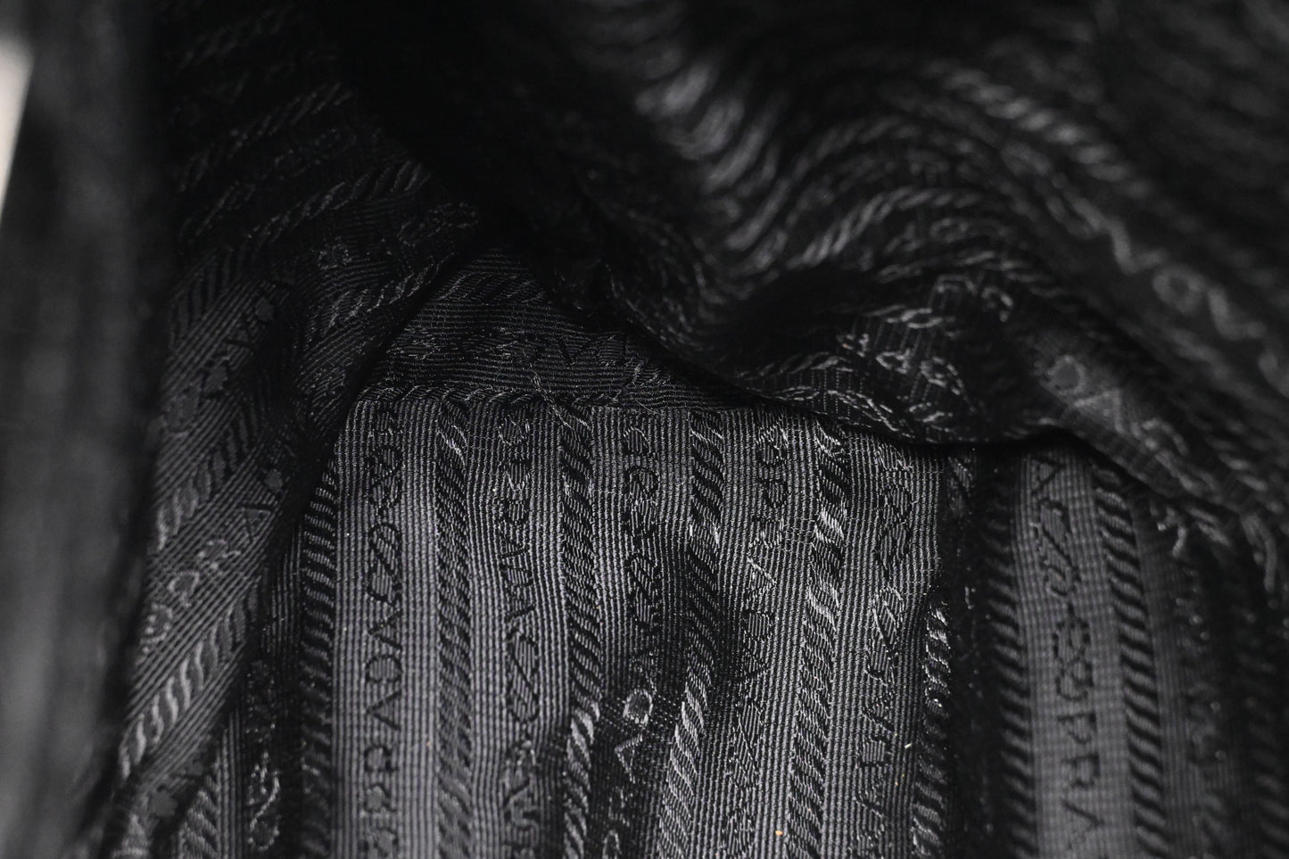 Prada Bucket Shoudler Bag in Black Nylon