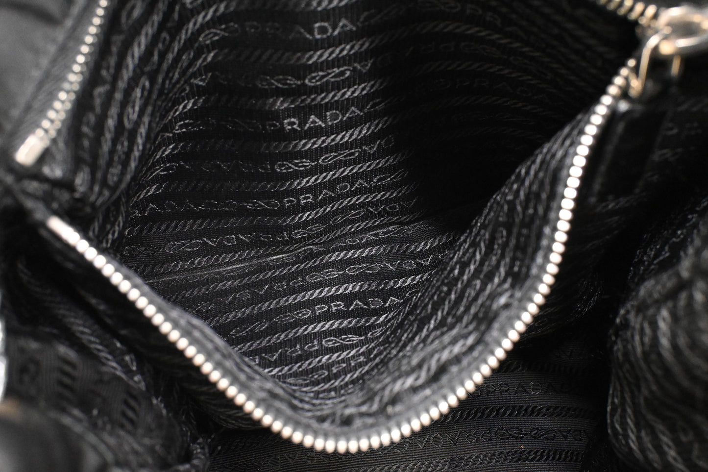 Prada Bucket Shoudler Bag in Black Nylon