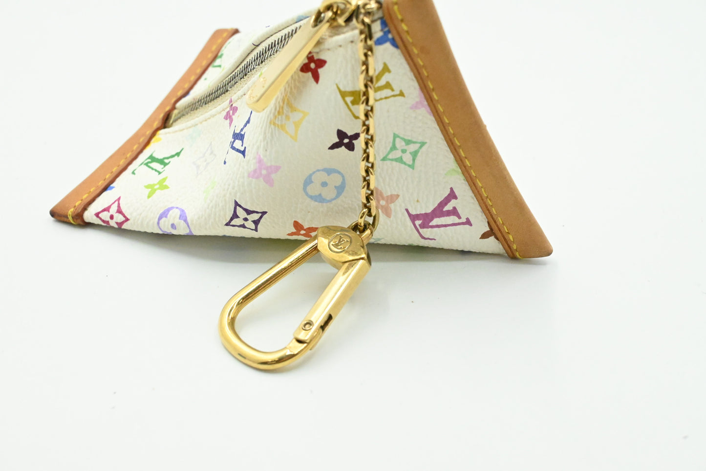 Louis Vuitton Coin Case in White Multicolor Monogram Canvas