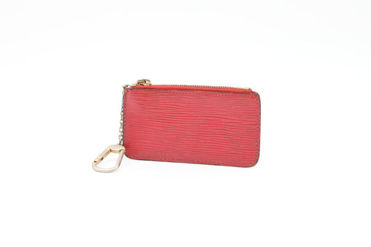 Louis Vuitton Pochette Cles in Red Epi Leather