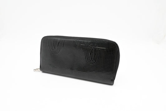 Cartier Zippy Long Wallet in Black Patent Leather