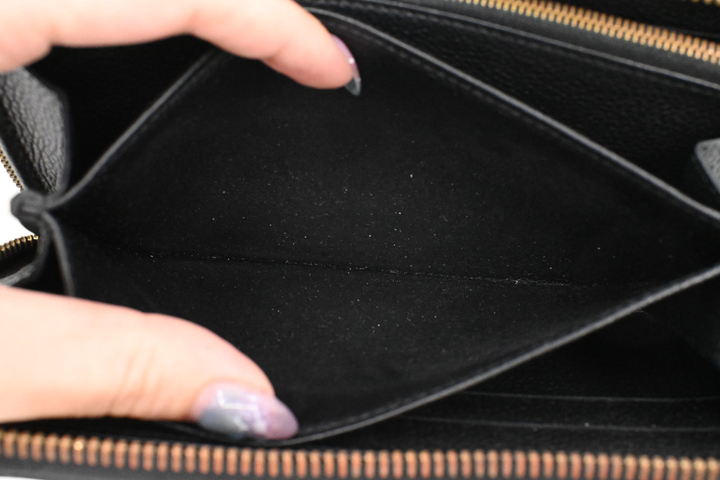 Louis Vuitton Long Zippy Wallet in Black Empreinte Leather