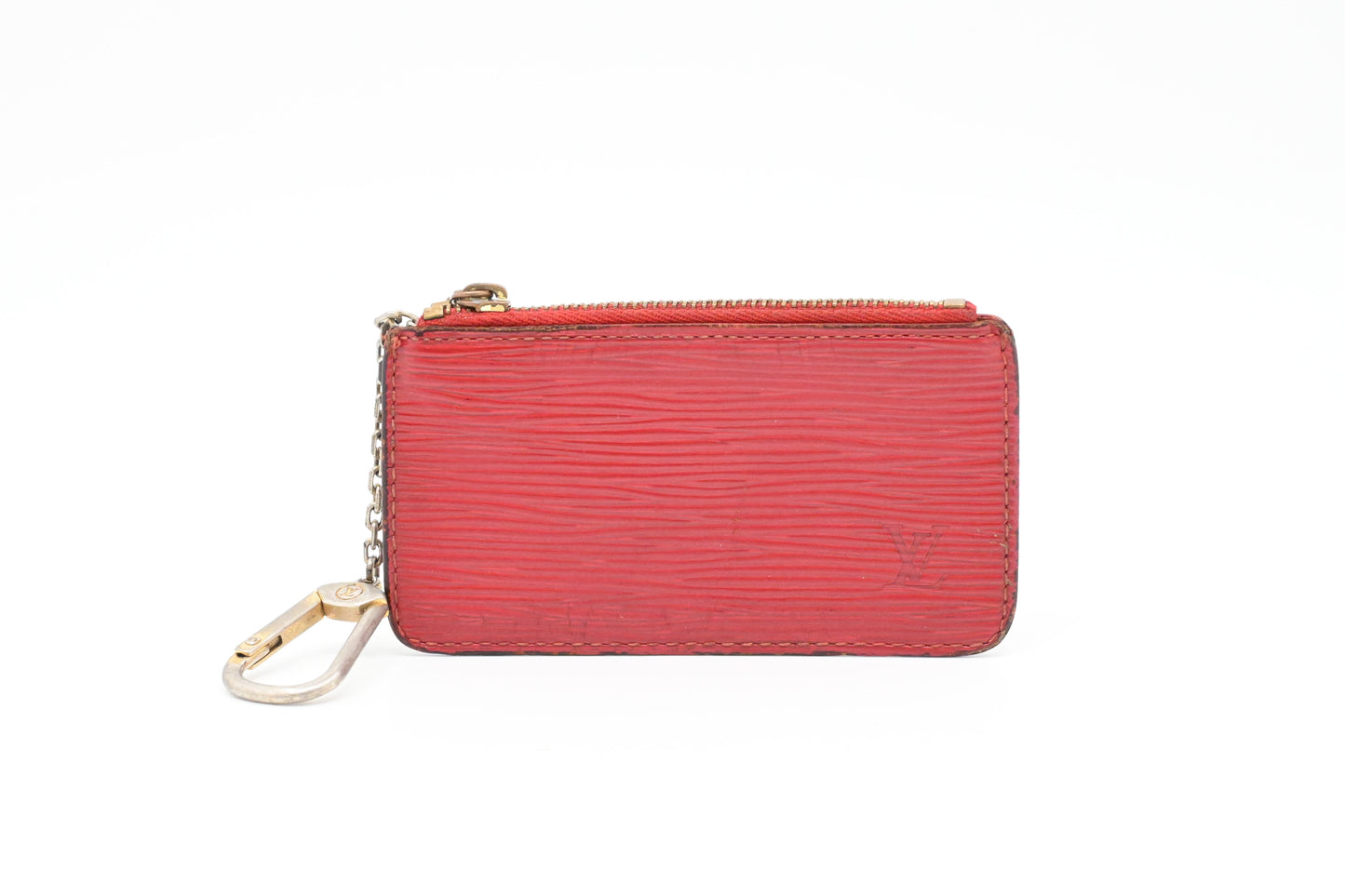 Louis Vuitton Pochette Cles in Red Epi Leather